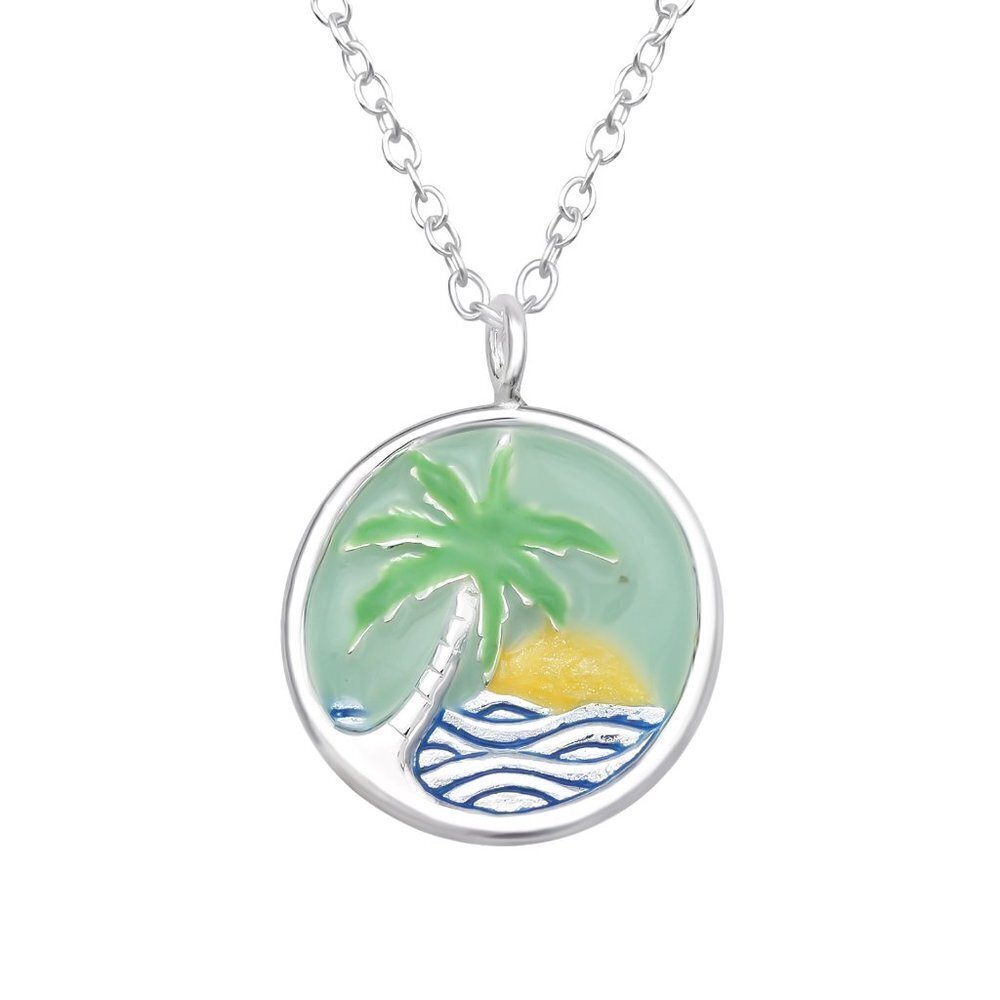 Sterling Silver Coastal Ocean Necklace​